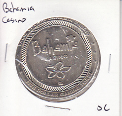 $.50 CENT PROOF TOKEN COIN PALACE HOTEL CASINO 1968 FM MINT PARAMARIBO SURINAME 